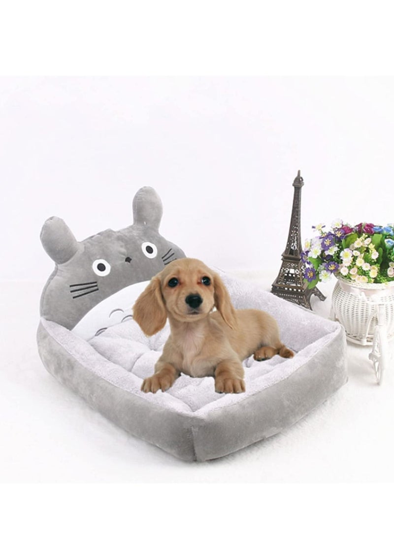Soft Pet Dog Cat Bed House Soft Fleece Washable Bed Sofa Large Size 48x42cm - Grey Color - Image 1