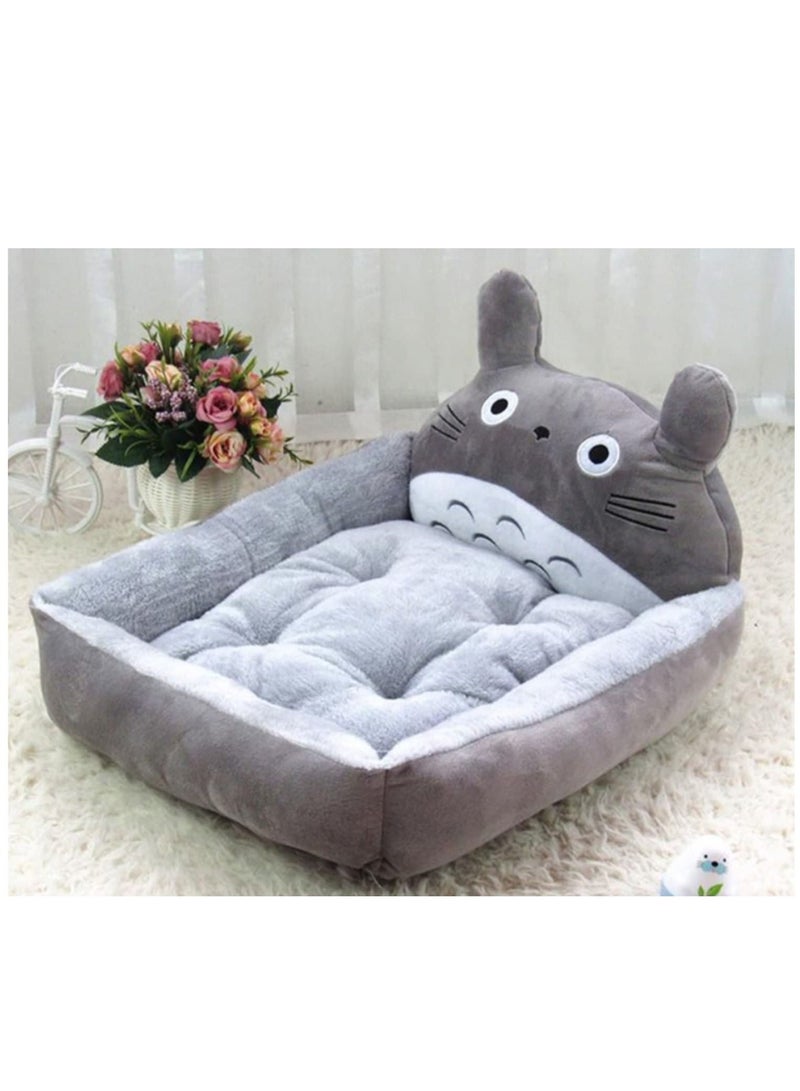 Soft Pet Dog Cat Bed House Soft Fleece Washable Bed Sofa Large Size 48x42cm - Grey Color - Image 2