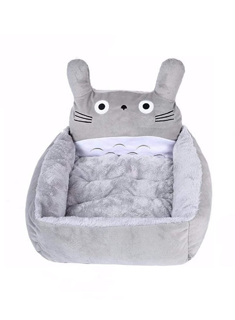 Soft Pet Dog Cat Bed House Soft Fleece Washable Bed Sofa Large Size 48x42cm - Grey Color - Image 3