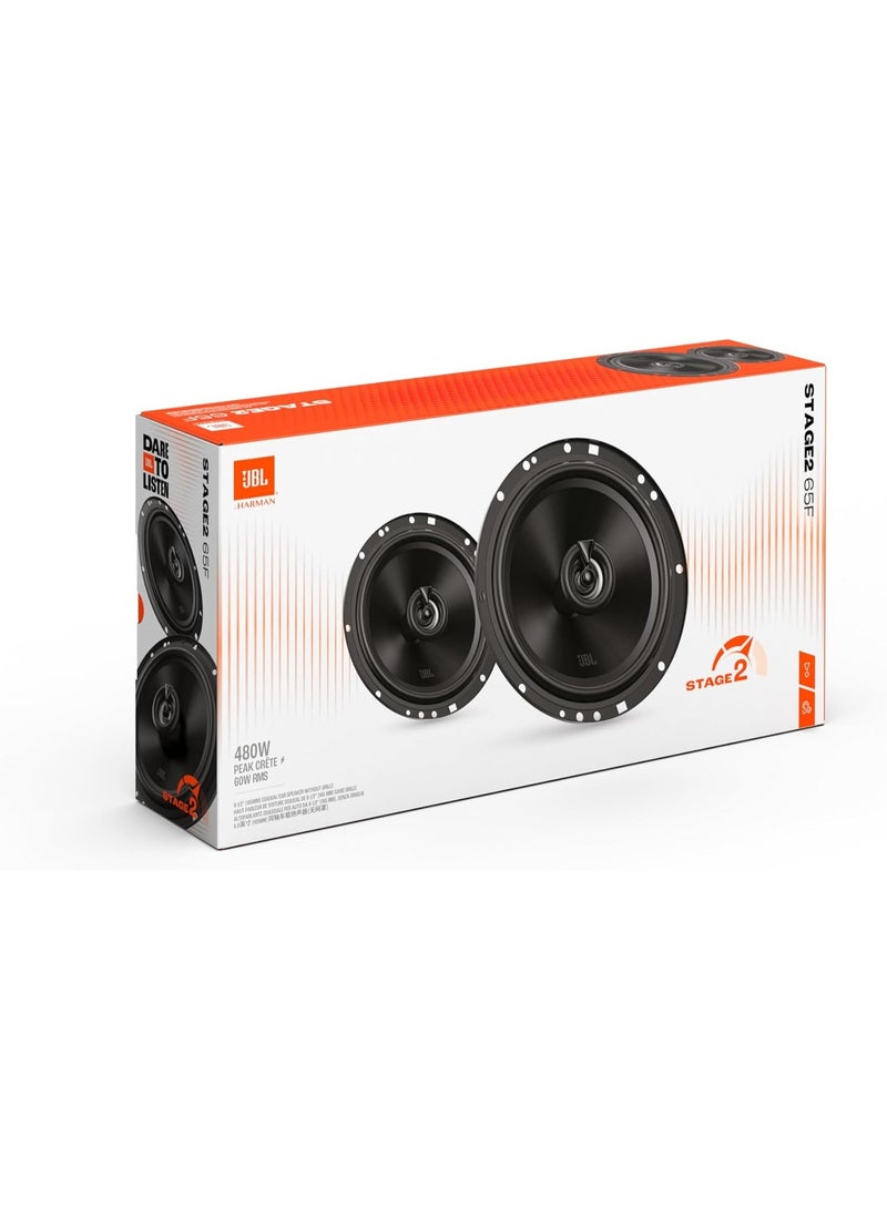 جي بي إل سماعات سيارة JBL Stage2 65F ثنائية الاتجاه محورية مقاس 6.5 بوصة | قدرة 60 واط RMS | قدرة قصوى 480 واط | 4 أوم - بدون شبكات - Image 4