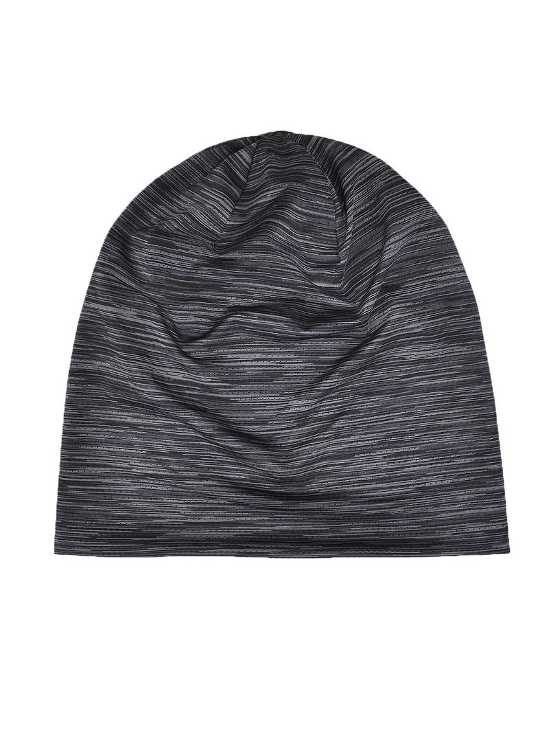 Loquat Infinity Scarf Headwear Cap Breathable Fast Dry Beanie Hat Dark Grey  - Image 2