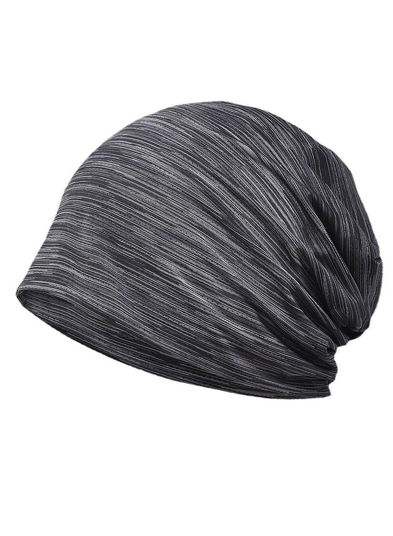 Loquat Infinity Scarf Headwear Cap Breathable Fast Dry Beanie Hat Dark Grey  - Image 1