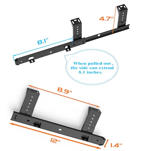 FRMSAET Sliding Keyboard Drawer Tray Hardware 12/14/16/18 inches Slides Heavy Duty Metal Slides Keyboard Slides Mounting Accessories/Ideal for Under Desk Kitchen Cabinet Drawer (12 inches, Black) - Image 4