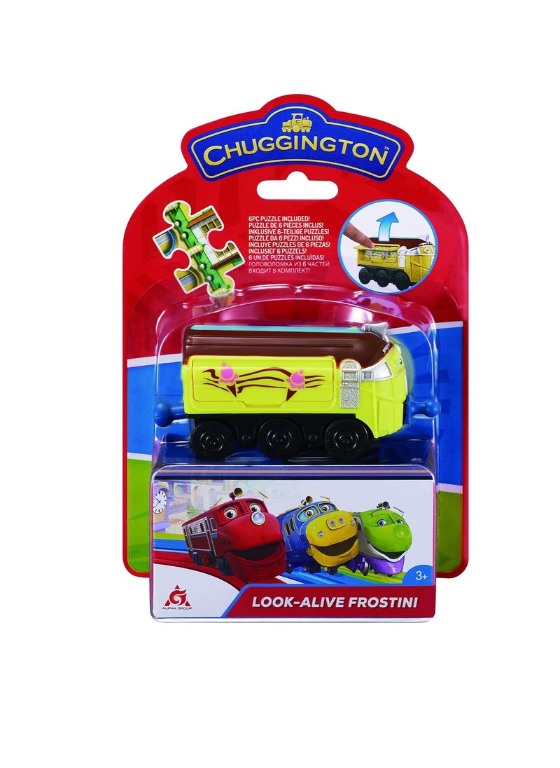 Look Alive Chuggers Single Pack | Frostini | Toy Train with Surprise Motion Feature | Free-Rolling Wheels | 3.75 Inch Scale | Ages 3...