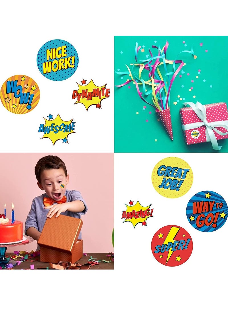 Loquat 500PCS Superhero Incentive Stickers Teacher Reward Sticker Motivational Positive Stickers for Kids, Student - Image 5