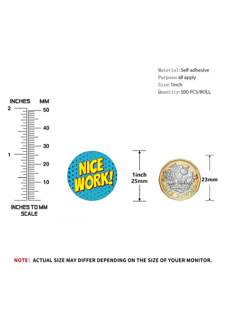 Loquat 500PCS Superhero Incentive Stickers Teacher Reward Sticker Motivational Positive Stickers for Kids, Student - Image 4