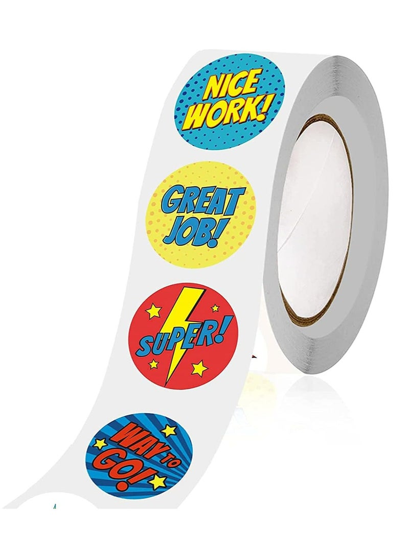 Loquat 500PCS Superhero Incentive Stickers Teacher Reward Sticker Motivational Positive Stickers for Kids, Student - Image 3