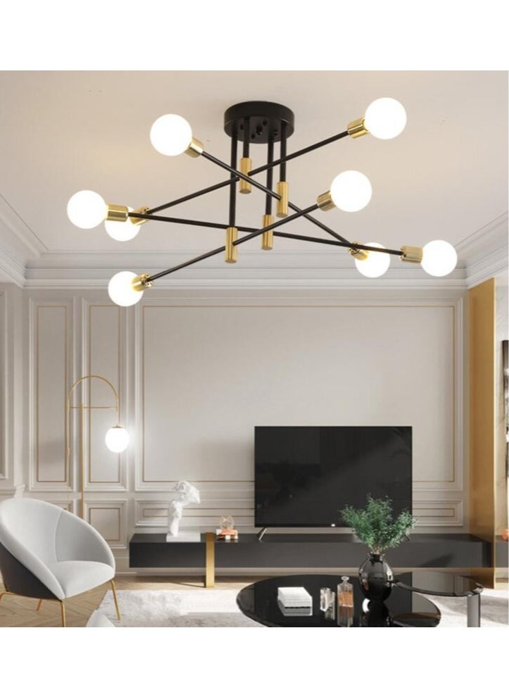 Generic 8 Head Sputnik Chandelier Modern Ceiling Lighting Adjustable Industrial Ceiling Pendant Light Fixture for Kitchen Living Dining Room  - Image 1