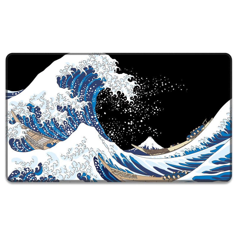 Rnivvi Front Door Mat 30x17 Wave Theme Indoor Outdoor Welcome Mat Heavy Duty Low Profile AntiSlip Entryway Rug for Home Entrance Floor Patio Entry Mud Room Japanese Wave Decor Doormat
