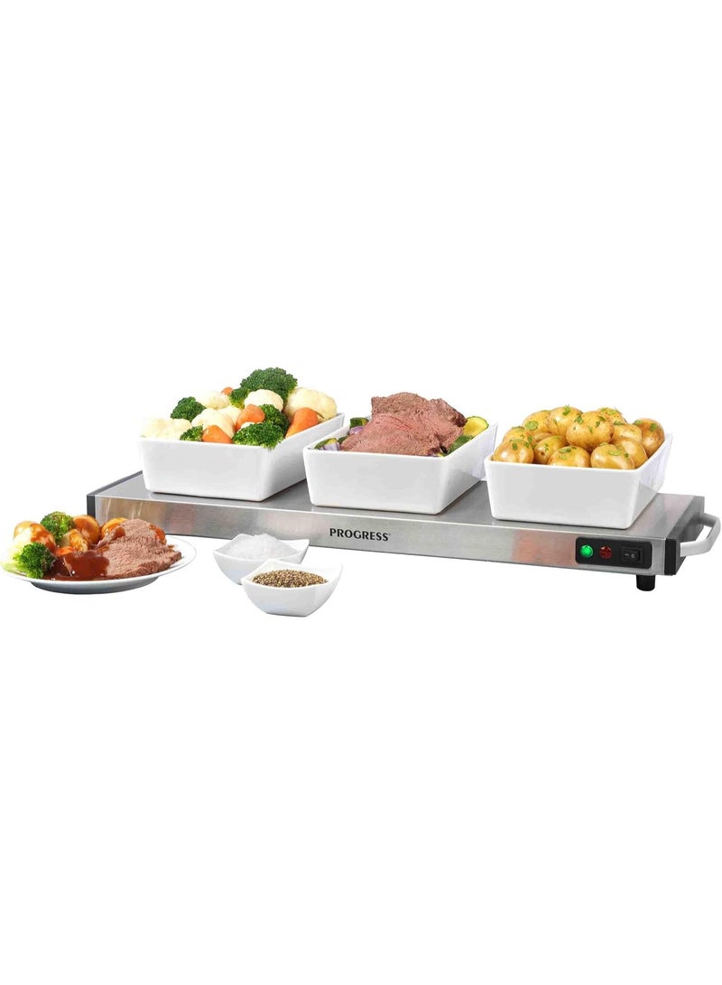 Progress EK2610P Cordless Hot Plate, Large Food Warming Tray, Plate Warmer, Portable Buffet Server Tray, 1200W, Non-Slip, 15 Minute Charge Time, Keeps Meals Warm for Up to 60 Minutes, Camping/Caravans - Image 1