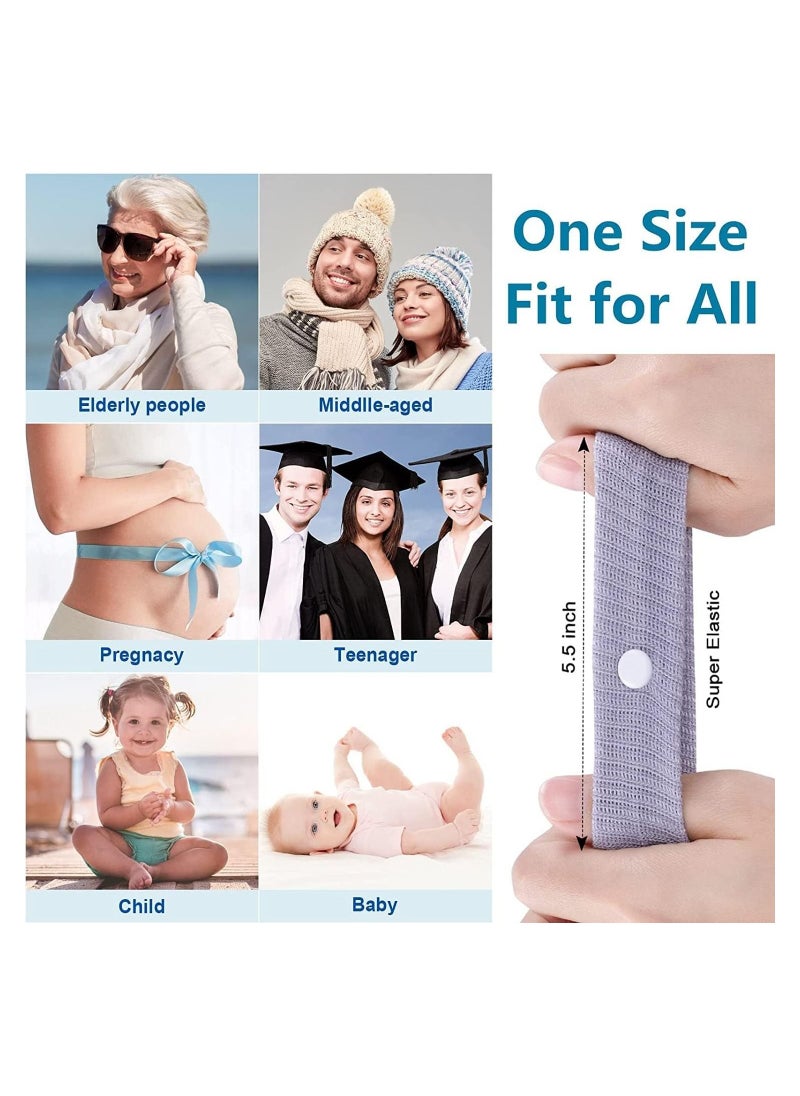 Generic - 3 Pairs Motion Sickness Nausea Relief Wristbands Travel Acupressure rings for Car airliner Sea Sickness Adult Children Black Grey Blu - Image 1