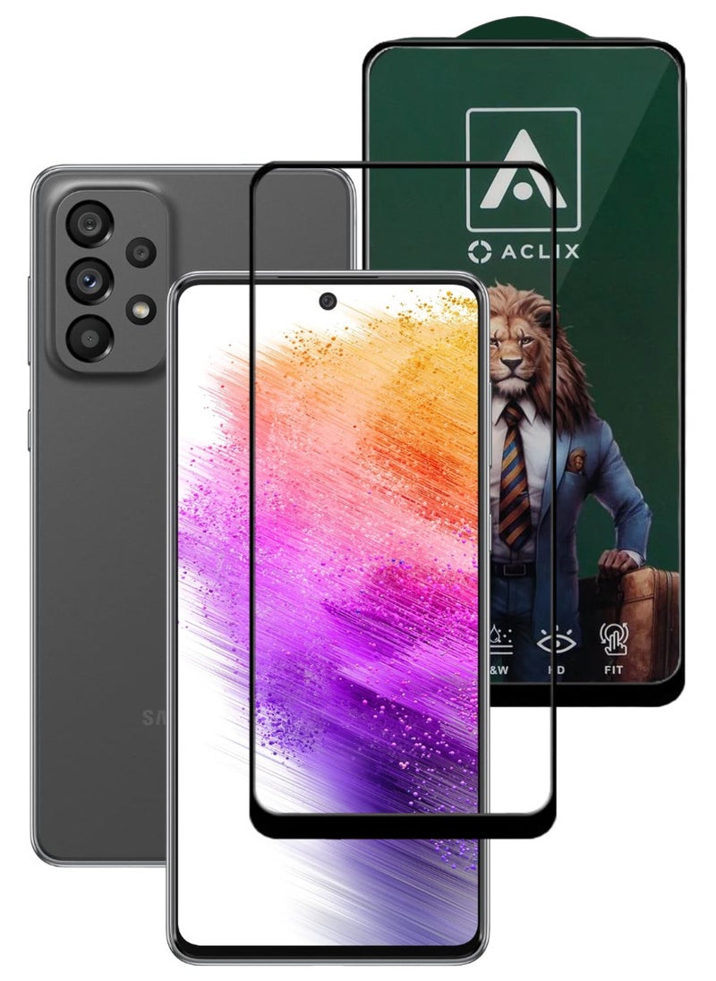 ACLIX Antistatic ESD Dustproof Premium Quality High Definition Tempered Glass Screen Protector Designed For Samsung Galaxy A73 5G - Image 1