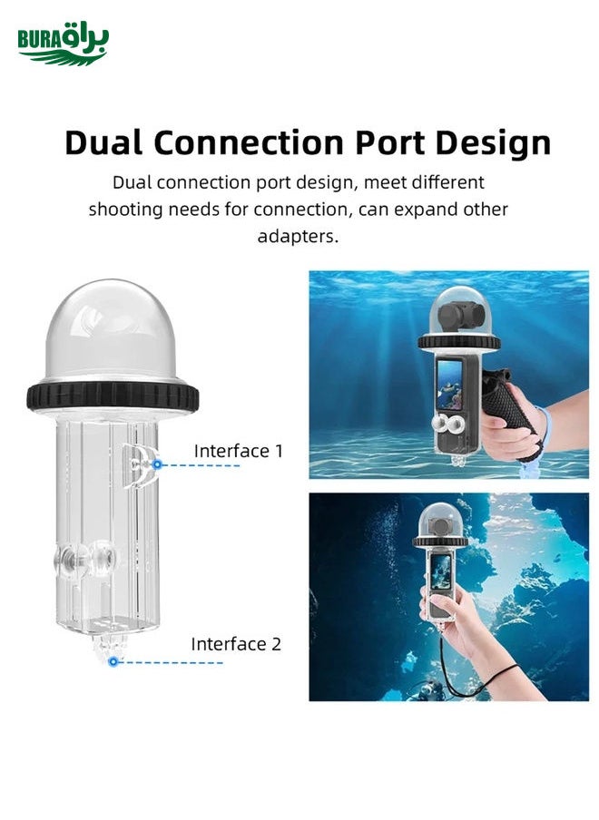 BURAQ For DJI Osmo Pocket 3 BRDRC 40m Depth Waterproof Case Diving Housing Cover(Black Handle)  - Image 5