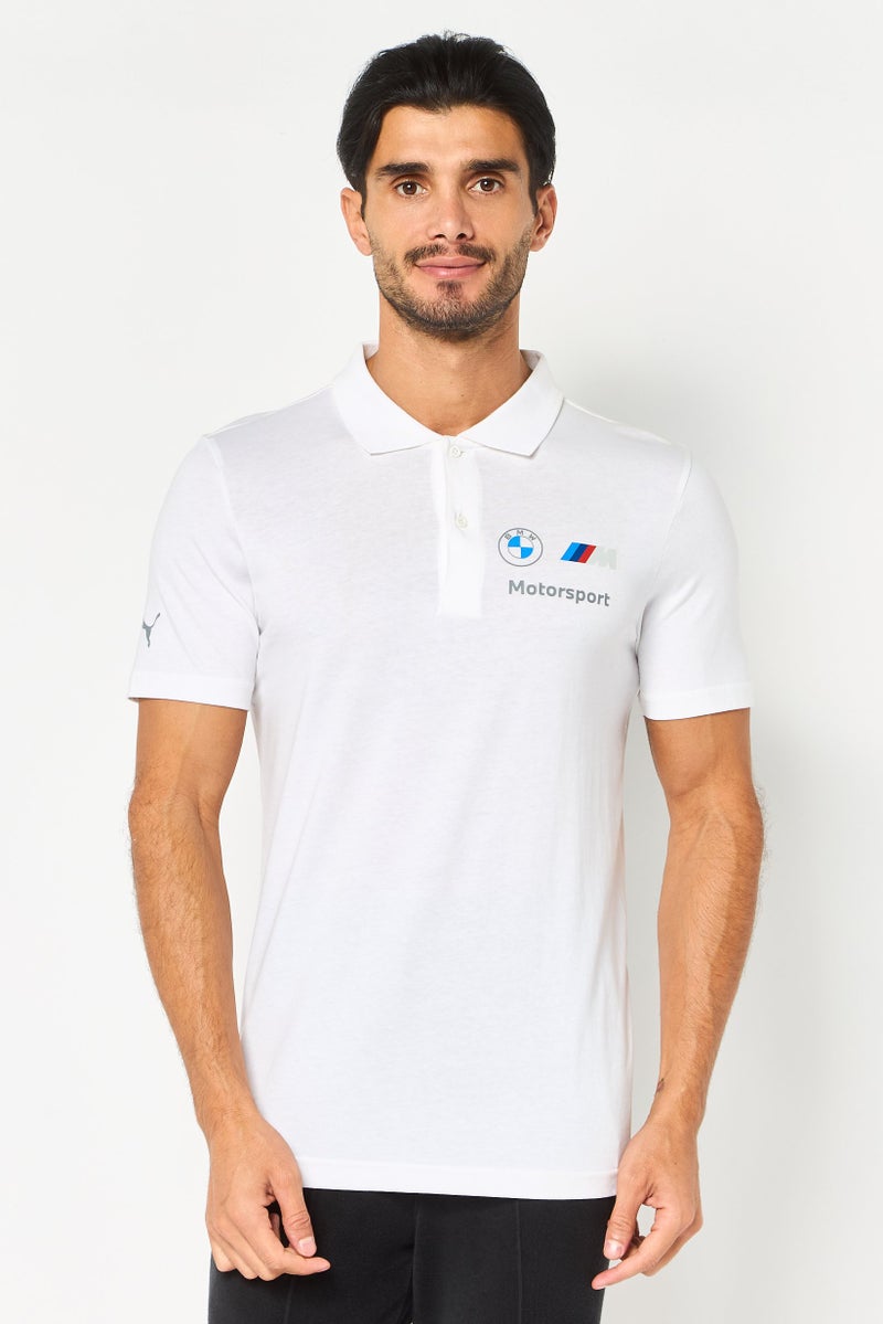 PUMA Men Sportswear Fit Short Sleeve Outdoor Polo Shirt, White - Image 1