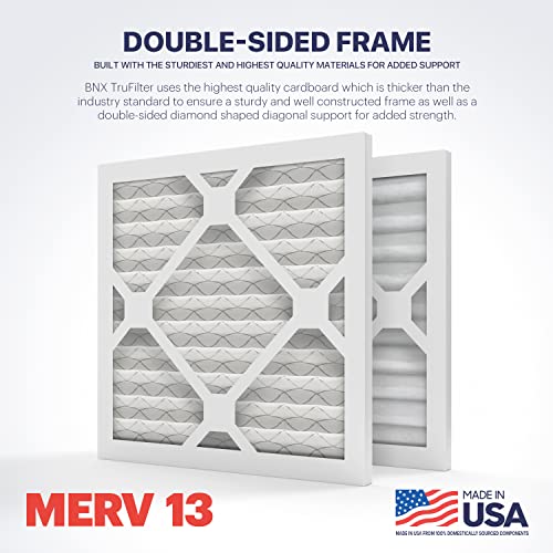 BNX TruFilter 20x23x1 Air Filter MERV 13 (4-Pack) - MADE IN USA - Electrostatic Pleated Air Conditioner HVAC AC Furnace Filters for Allergies, Pollen, Mold, Bacteria, Smoke, Allergen, MPR 1900 FPR 10 - Image 3
