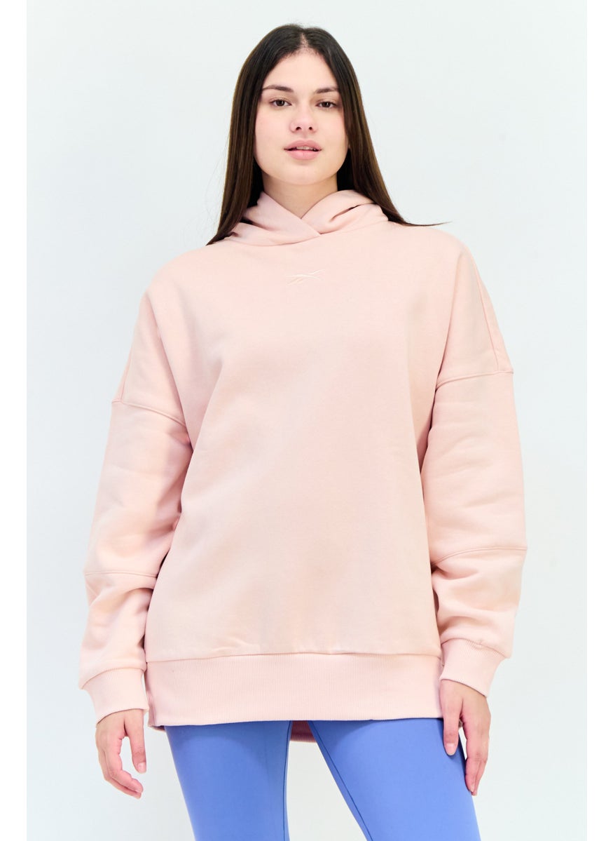 Reebok Women Sportswear Fit Long Sleeves Outdoor Hoodie, Pink  - Image 1