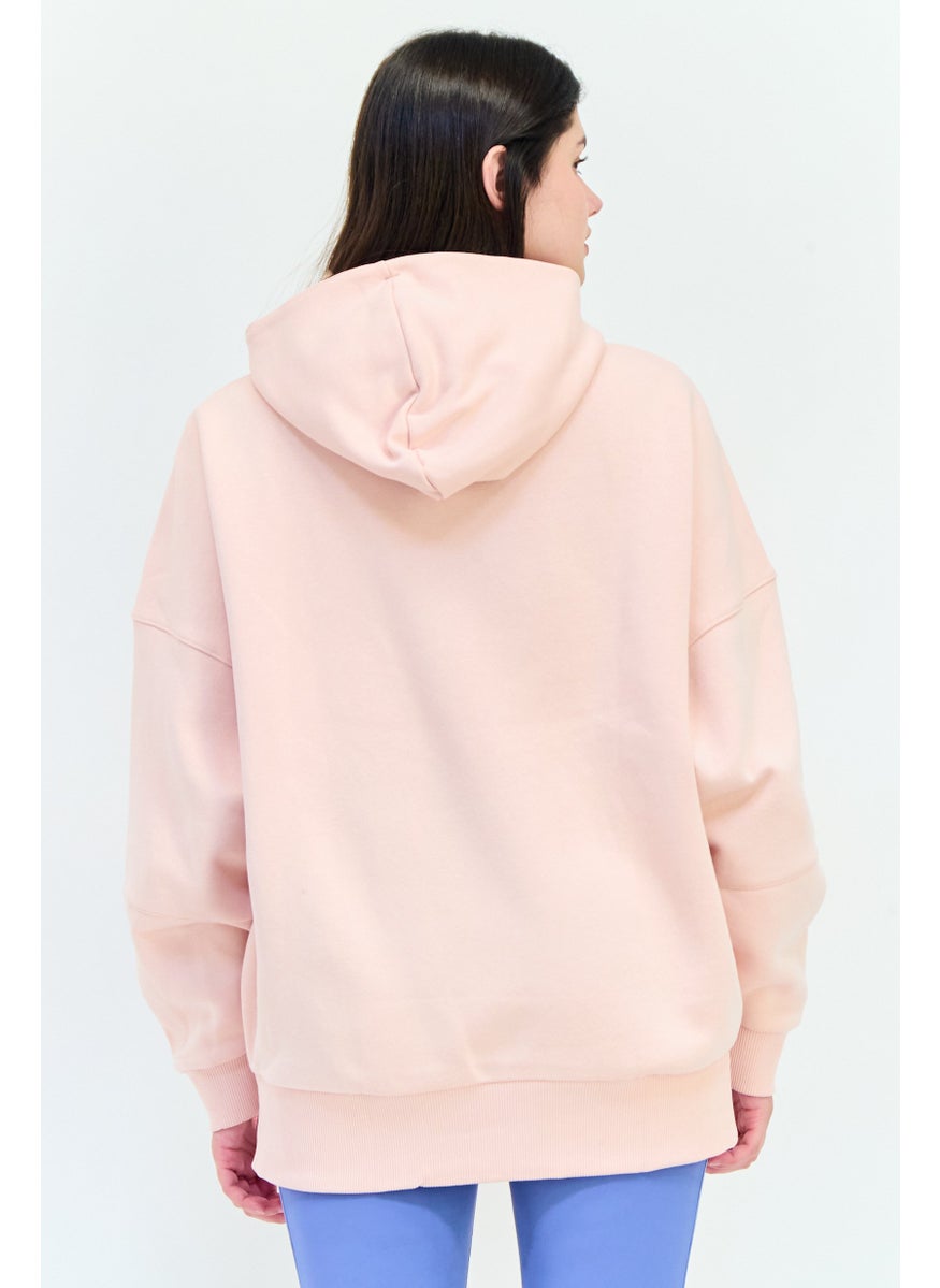 Reebok Women Sportswear Fit Long Sleeves Outdoor Hoodie, Pink  - Image 4