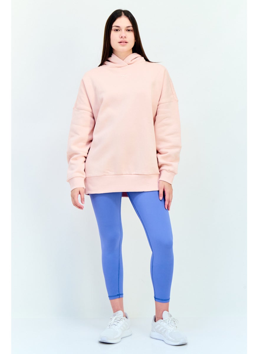 Reebok Women Sportswear Fit Long Sleeves Outdoor Hoodie, Pink  - Image 2