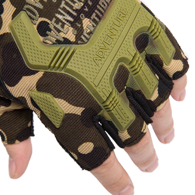 Half finger gloves men's outdoor tactical combat non-slip motorcycle riding fitness military fan supplies training gloves - Image 4