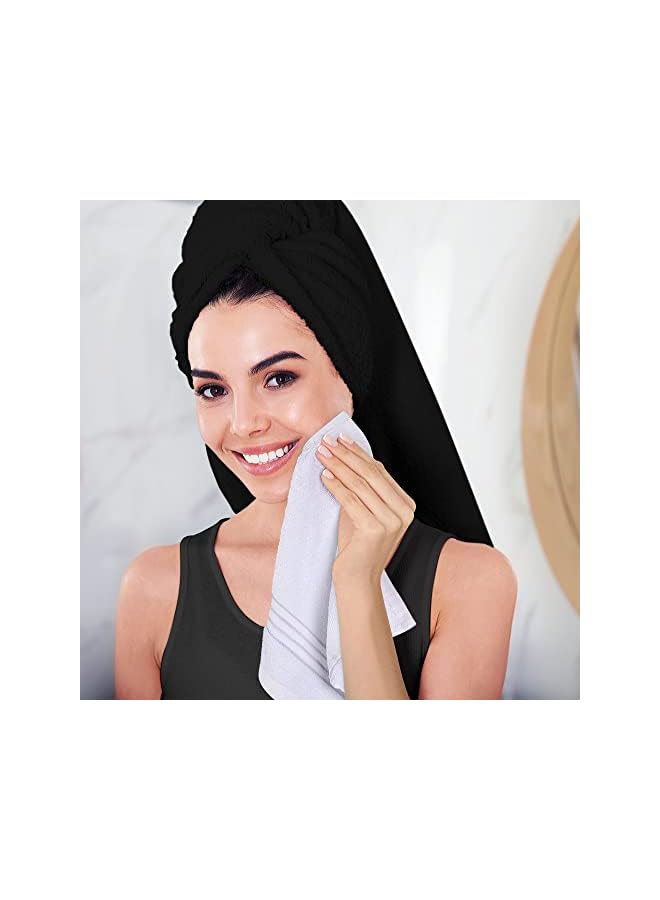 The Bros Washcloth Set - Premium 100% Ring Spun Cotton - Quick Dry, Highly Absorbent, Soft Feel Towels, Perfect for Daily Use (Pack of 4) (12 x 12, White) - Image 3