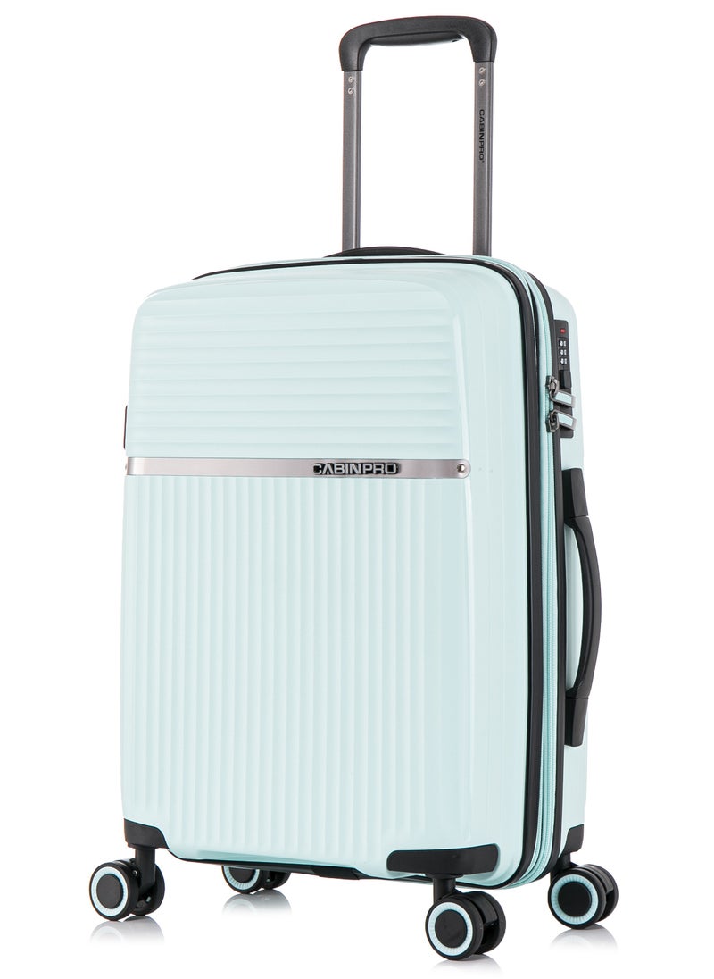 CABINPRO Light Weight PP Fashion Trolley Luggage Expandable Hard Case Carry on Suitcase with Safe Zipper and 4 Quite 360° Double Spinner Wheels CP002 Mint  - Image 1