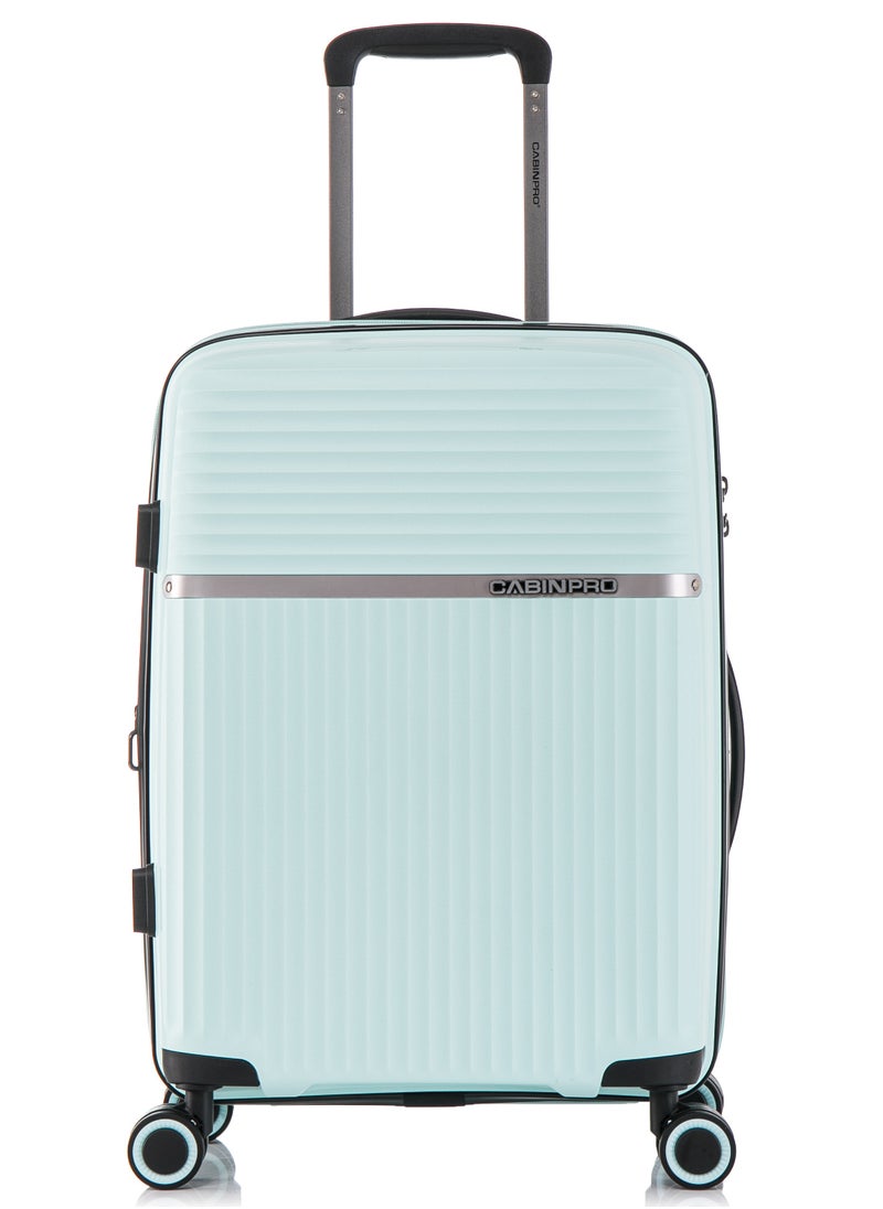 CABINPRO Light Weight PP Fashion Trolley Luggage Expandable Hard Case Carry on Suitcase with Safe Zipper and 4 Quite 360° Double Spinner Wheels CP002 Mint  - Image 2