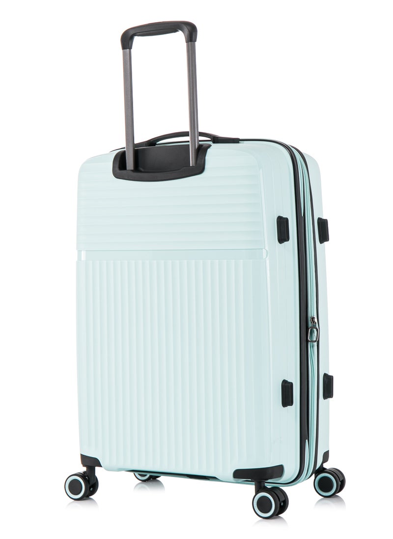 CABINPRO Light Weight PP Fashion Trolley Luggage Expandable Hard Case Carry on Suitcase with Safe Zipper and 4 Quite 360° Double Spinner Wheels CP002 Mint  - Image 3