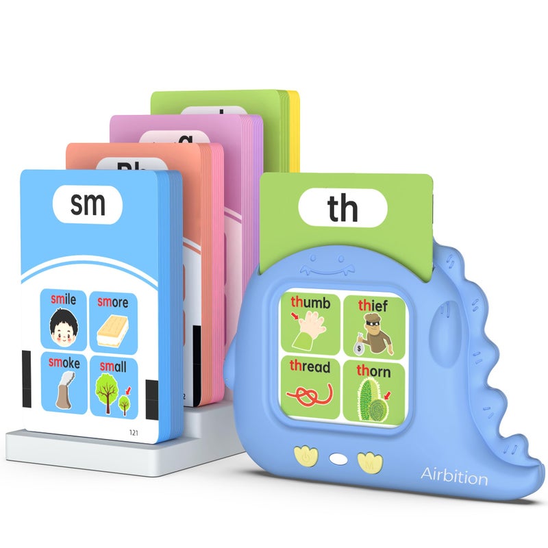 Airbition Phonics Talking Flash Cards for Toddlers 38 Airbition Learn to Read in 20 Stages Digraphs CVC Blends Long Vowel Sounds Spelling ReadingKindergarten First Second Grade Homeschool Educational Study - Image 2
