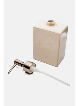 Muy Mucho Glazed Stoneware Liquid Soap Dispenser , Cream  - Image 2