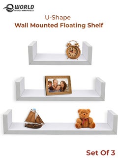 Eworld Set of 3 Wall Mounted Floating Shelf for Decorative and other Stuff  - Image 1
