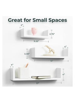 Eworld Set of 3 Wall Mounted Floating Shelf for Decorative and other Stuff  - Image 3