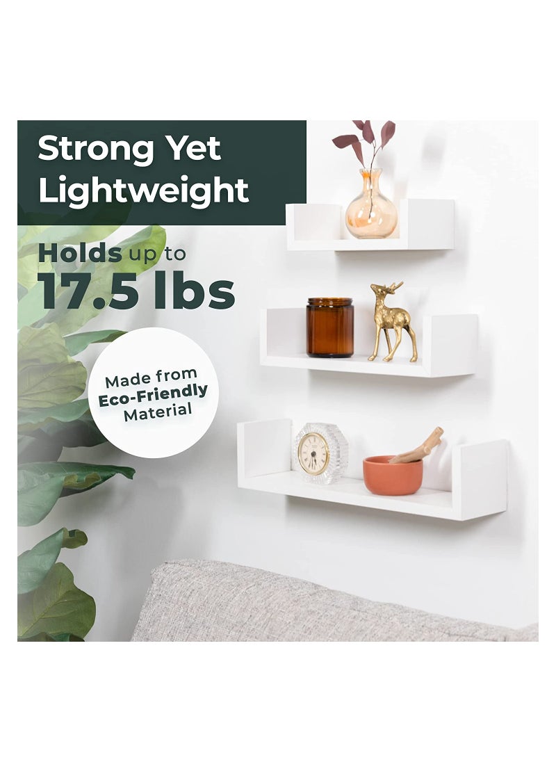 Eworld - Set of 3 Wall Mounted Floating Shelf for Decorative and other Stuff - Image 1