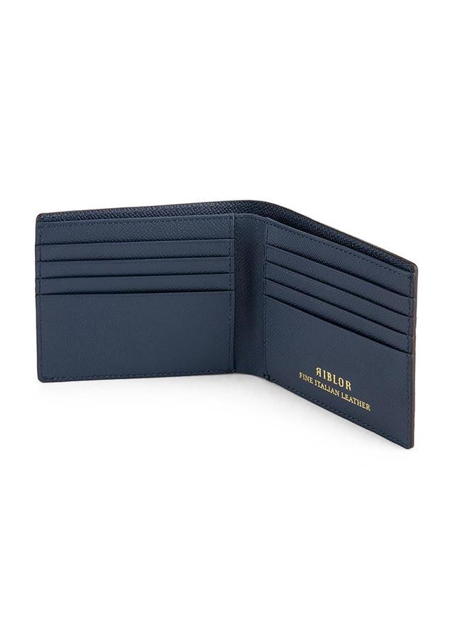 Riblor Serafino 8 Card Italian Leather Wallet Blue - Image 2