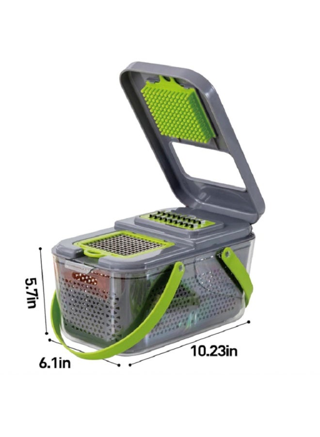 مطبخ مكون من 22 قطعة وقاطع خضار متعدد الوظائف، ومقطع، وآلة تقطيع، وقطعة بصل وبطاطا - Image 3