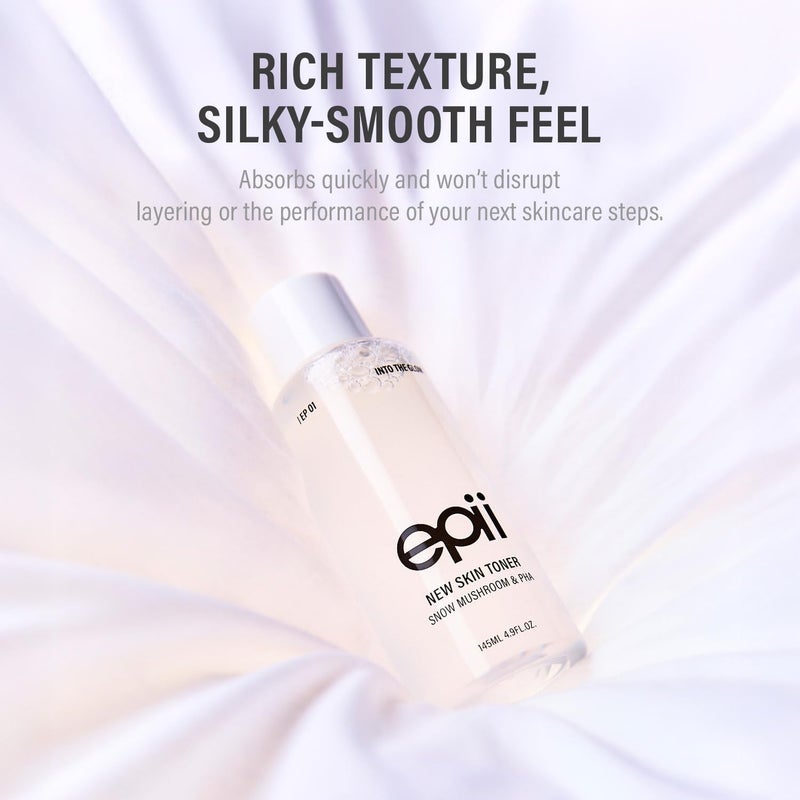 epii New Skin Toner Snow Mushroom & PHA  145ml - Image 2