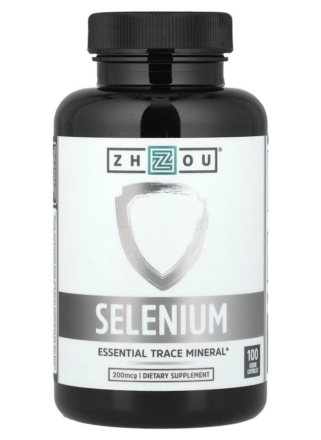 Zhou Nutrition Selenium 200 mcg 100 Veggie Capsules 
