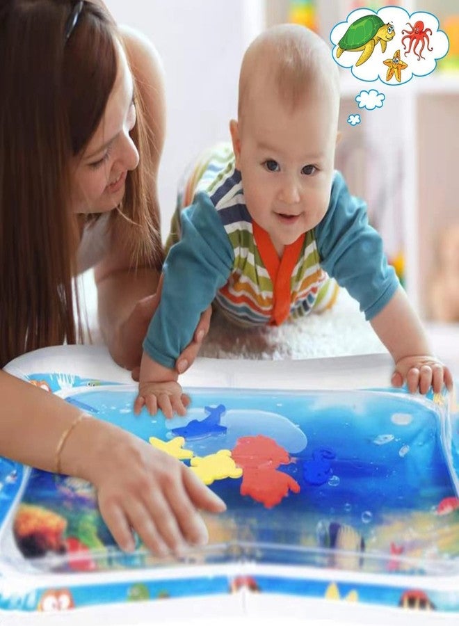 FEDDE Baby Kids Water Play Mat Toys Inflatable Tummy Time Leakproof Water Play Mat, Fun Activity Play Center Indoor and Outdoor Water Play Mat for Baby - Image 2