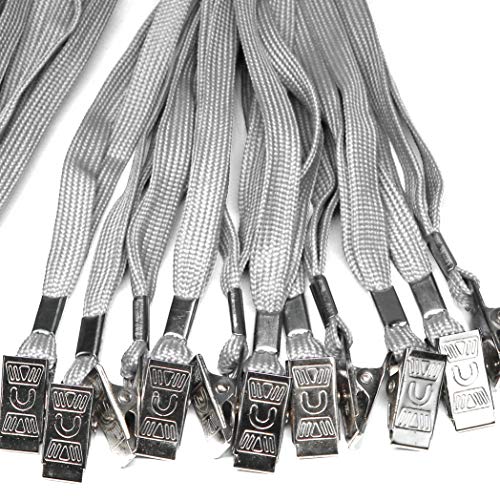 Ollain Badge Lanyards Neck Bulk Cruise Lanyards Lanyard with Clip for ID Card Name Tags Badge Holders (Gray, 50 Pack) - Image 2