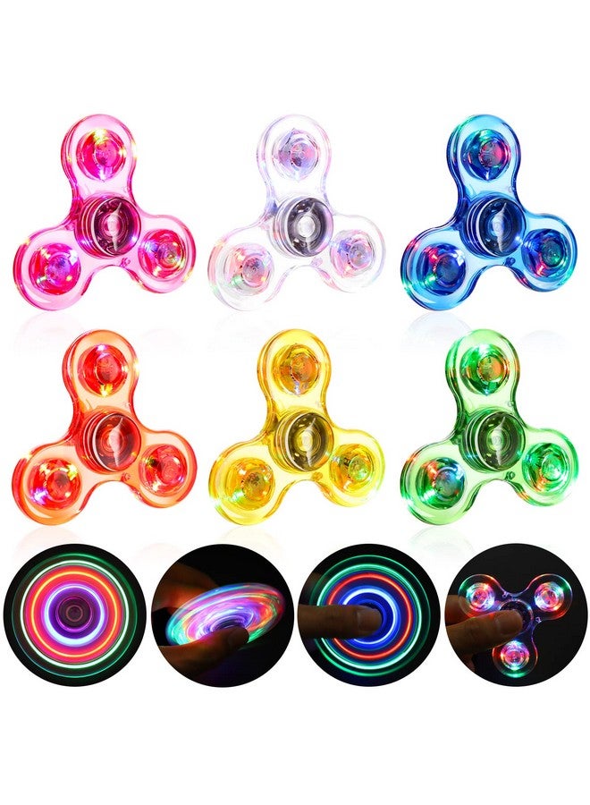 GIGILLI Fidget Spinners 6 Pack Led Light Up Fidget Spinners For Kids Party Favors Bulk Fidget Packs Glow In The Dark Party Supplies Goodie Bag Stuffers Classroom Prizes Return Gifts - Image 2