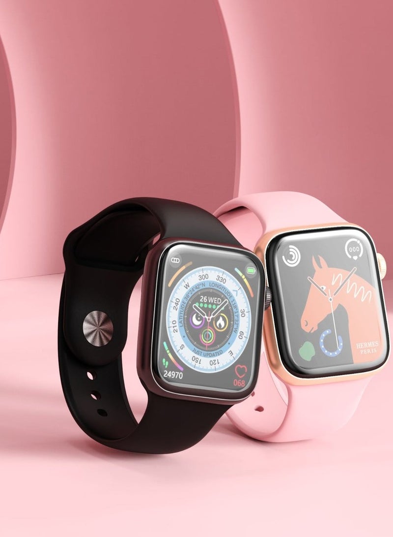ELTRAZONE Modio MW06 Smart Watch with Full Display – Multi-Style Design & Adjustable Strap, Black - Image 2