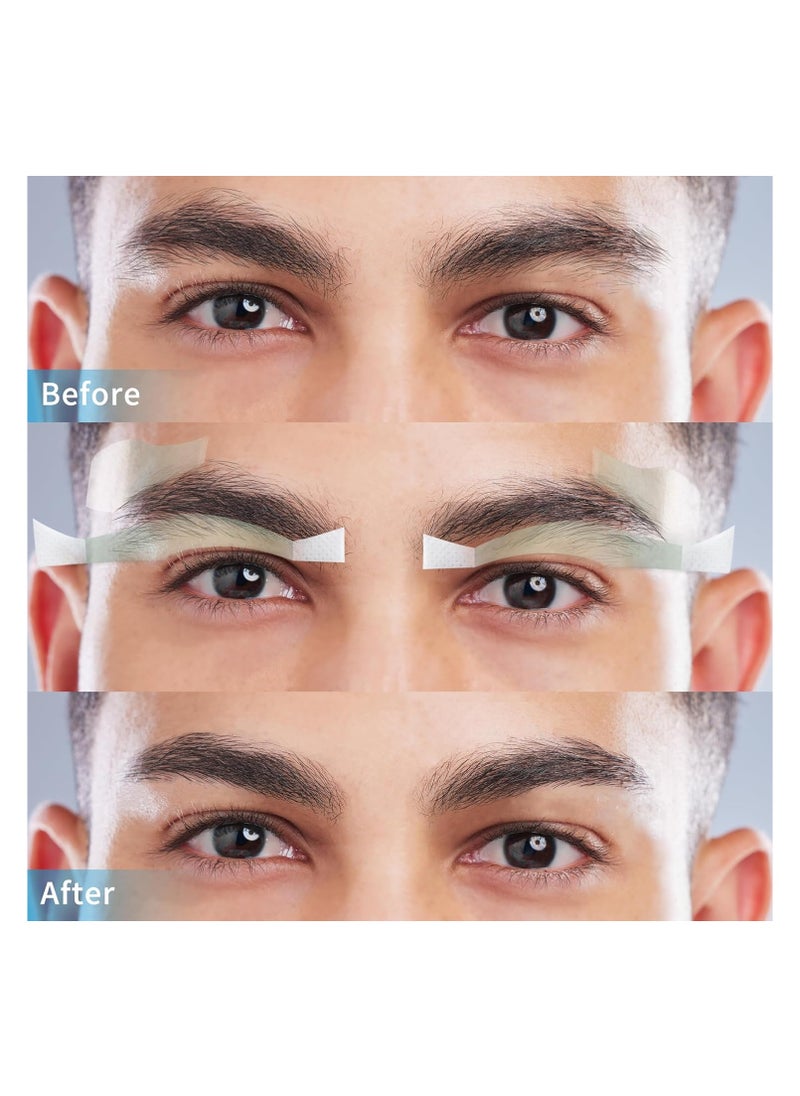 Beauty7 - Beauty7 Men's Eyebrow Wax Strips Facial Wax Strips Hair Removal at Home Waxing Strips 24 pcs with Pearl Powder Essential Oil for Sensitive All Skin Types for Men - Image 1