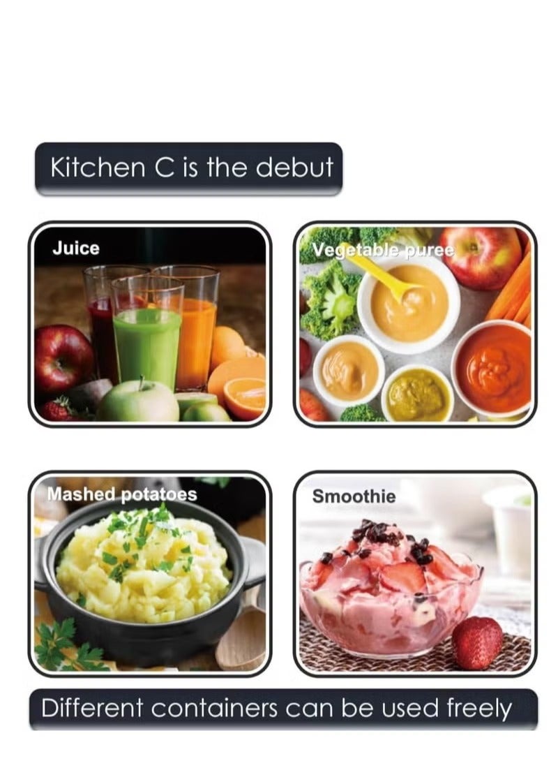 RAF Hand Blender R.278, a kitchen essential designed for culinary perfection. With a powerful 800W motor and two-speed settings (13000 – 15000 RPM), this hand blender ensures efficient blending for soups, juices, vegetable puree, and smoothies. - Image 2