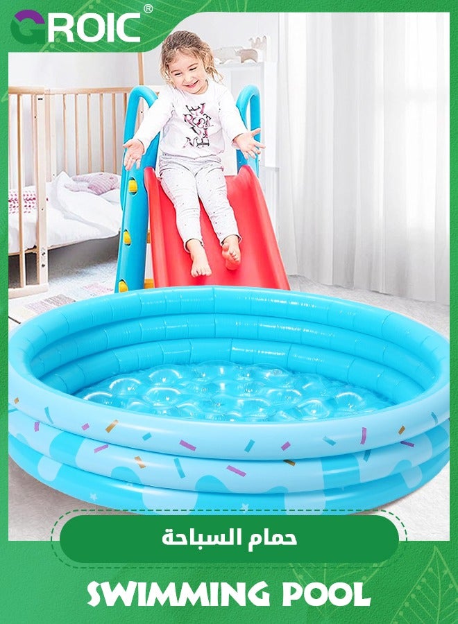 GROIC Inflatable Kiddie Pool, 48" *12"  Guardrail Swimming Pool for Kids, Blow Up Pool for Kids Outdoor Party Games, Inflatable Round Swimming Pool Large Kiddie Pool Perfect for Adults and Kids - Image 4