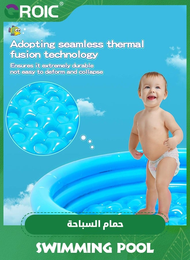 GROIC Inflatable Kiddie Pool, 48" *12"  Guardrail Swimming Pool for Kids, Blow Up Pool for Kids Outdoor Party Games, Inflatable Round Swimming Pool Large Kiddie Pool Perfect for Adults and Kids - Image 5