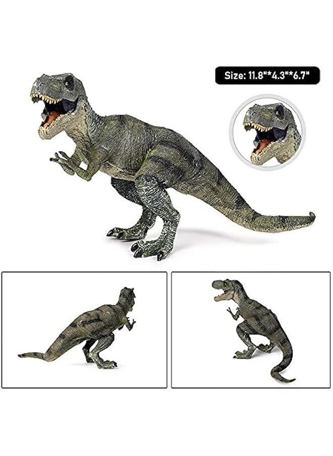 Generic - Dinosaur Toy Tyrannosaurus Rex, Realistic Dino Figure T-Rex Toy Plastic Educational Prehistoric Animal Dinosaur Figurines for Kids Toddlers (Green) - Image 1