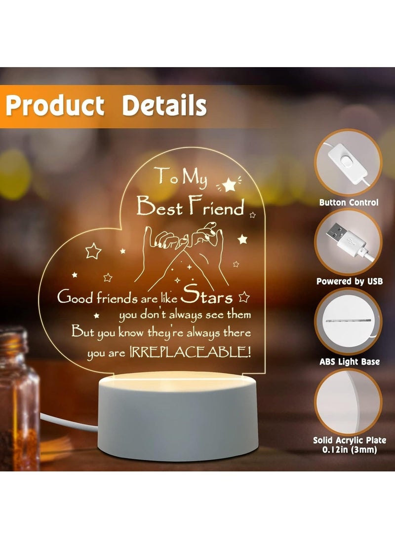 كابتن تيك Engraved Night Light for Best Friend and Sister, Gift for Birthdays, Valentine's Day, and Thank You Occasions KSA | Riyadh, Jeddah - Image 3