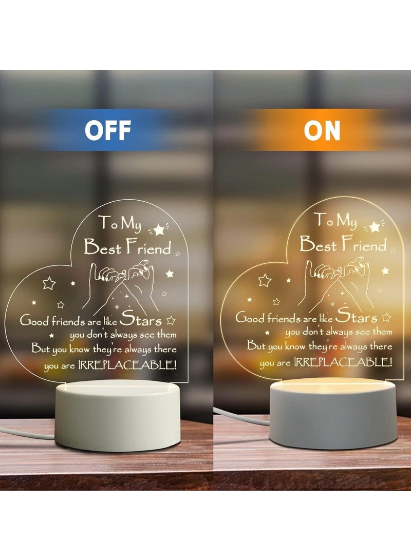 كابتن تيك Engraved Night Light for Best Friend and Sister, Gift for Birthdays, Valentine's Day, and Thank You Occasions KSA | Riyadh, Jeddah - Image 4