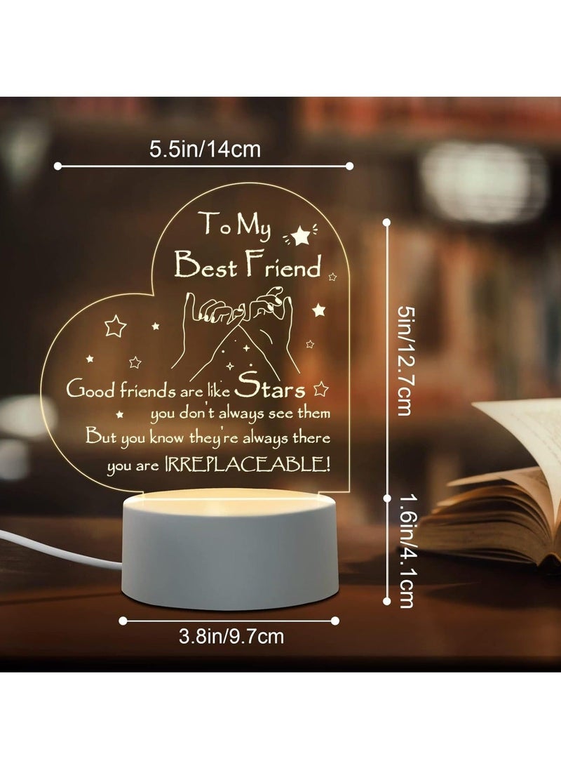 كابتن تيك Engraved Night Light for Best Friend and Sister, Gift for Birthdays, Valentine's Day, and Thank You Occasions KSA | Riyadh, Jeddah - Image 5
