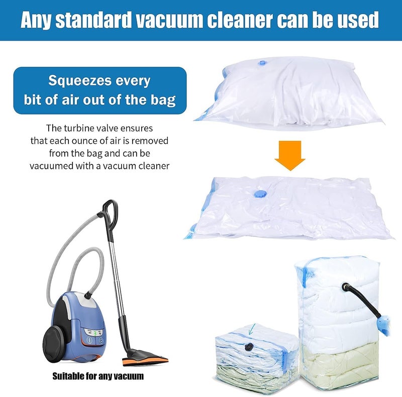 LAYZOO 5 Pack Vacuum Bags For Travel With PumpReusable Packing Vacuum Storage Bags For Cloth With ZiplockSpace Saver BagsSealer Bags For Home - Image 5