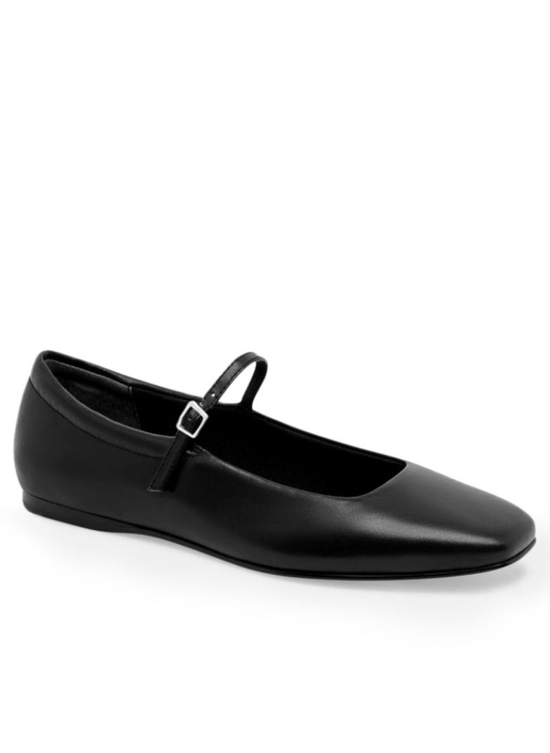 Katee - BALLERINA BLACK FLATS (Square-Toe) HANDMADE FOR WOMEN - Image 1